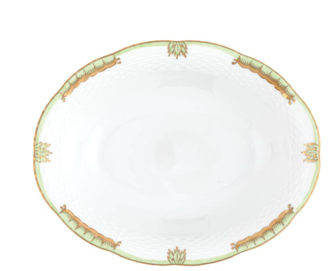 Princess Victoria Green Oval Dish