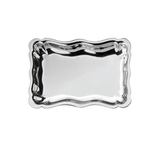 Scalloped Pewter Tray