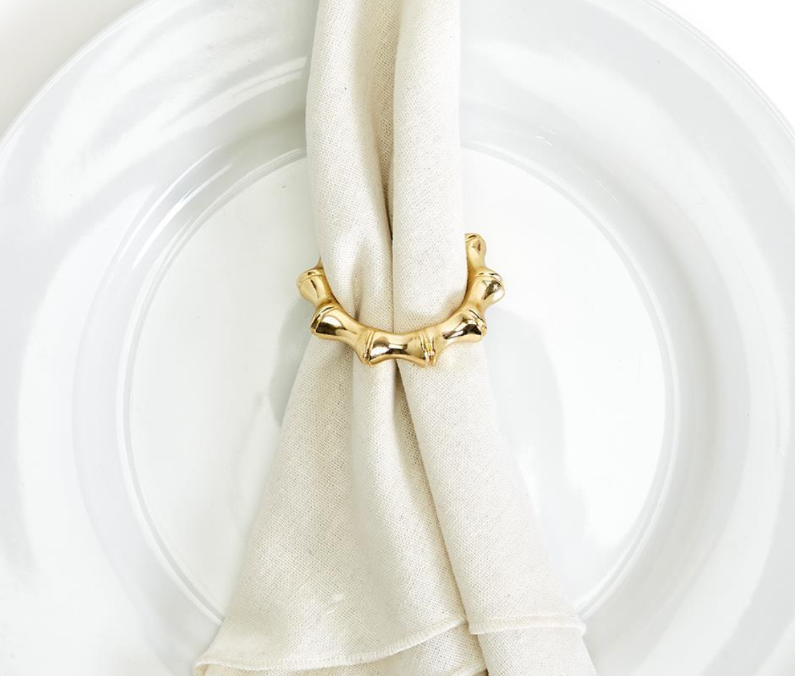 Golden Napkin RIngs, Set of 4