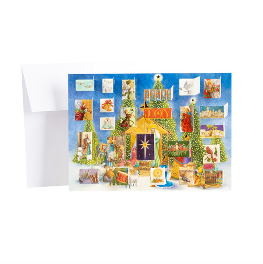Nativity Advent Calendar Card