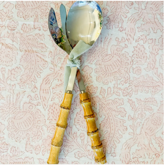 Bamboo Salad Serving Set