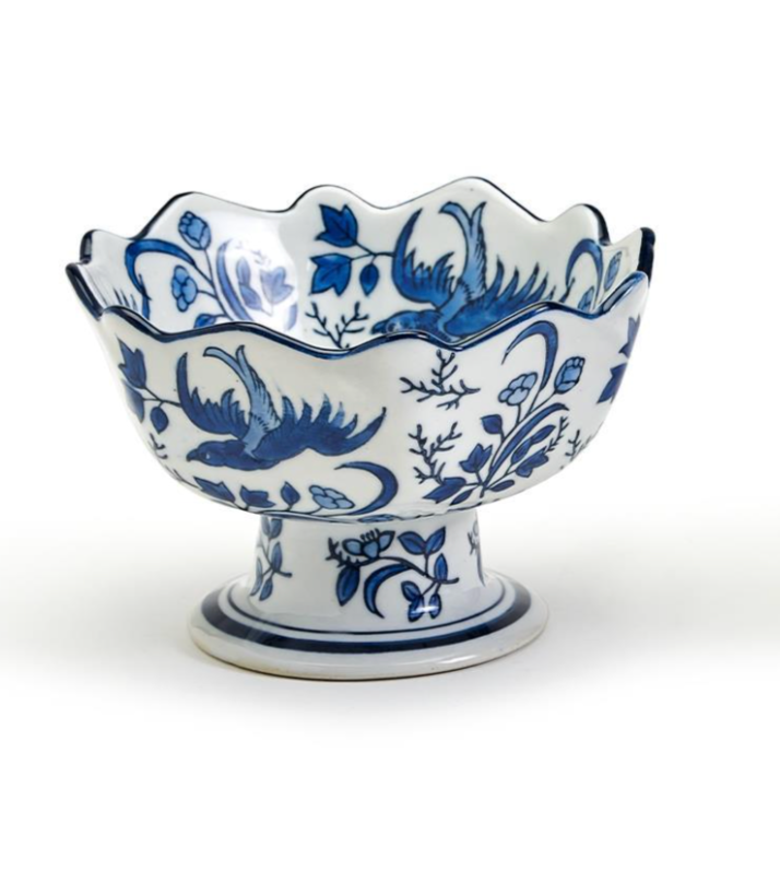 Scalloped Edge Footed Bowl