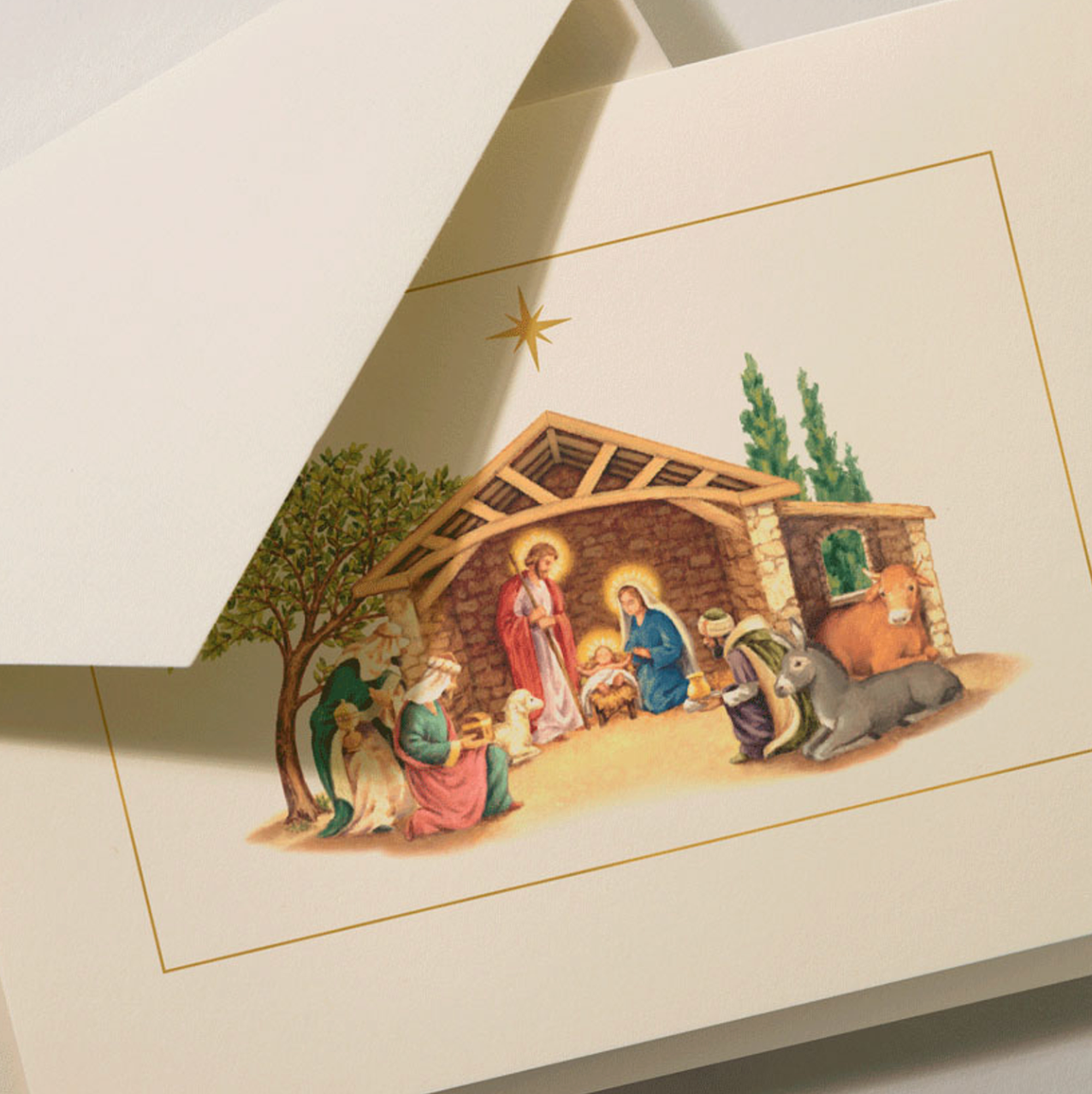 Away in a Manger Christmas Card