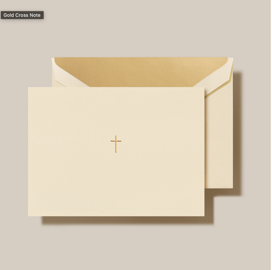 Cross Ecru Folded Notes