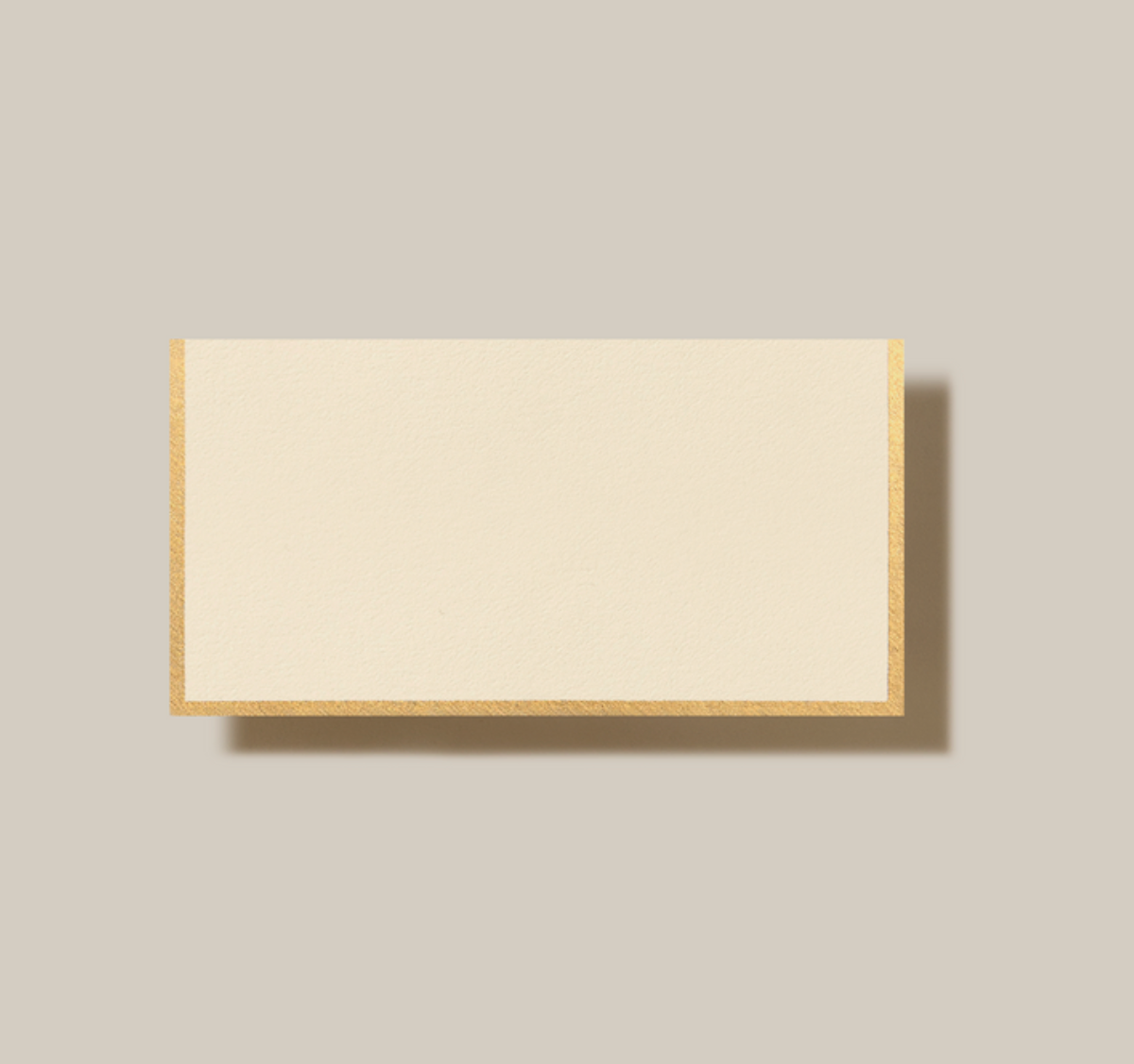 Ecru Gold Border Place Cards