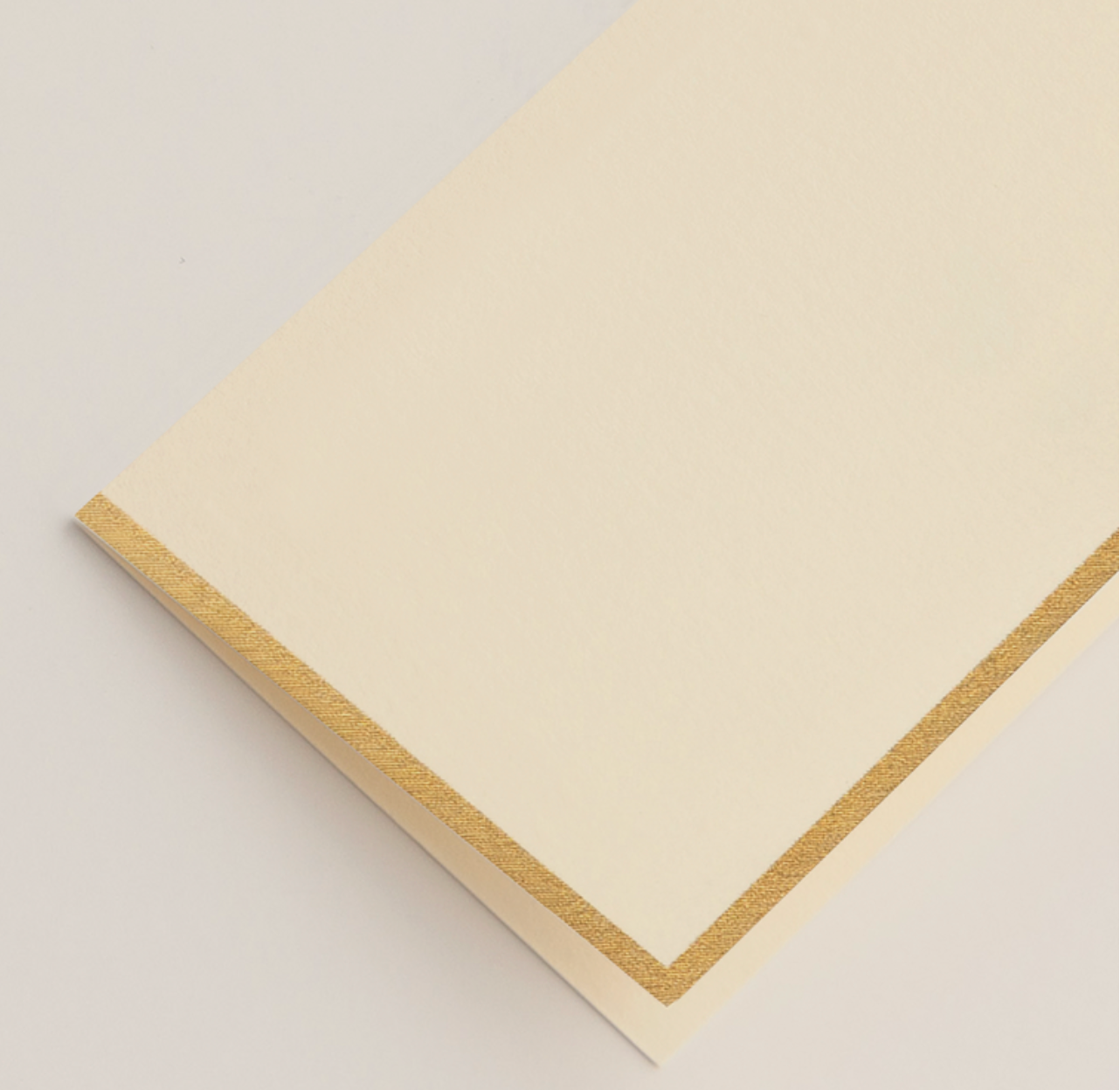 Ecru Gold Border Place Cards