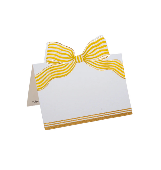Gold Bow Foil Place Cards