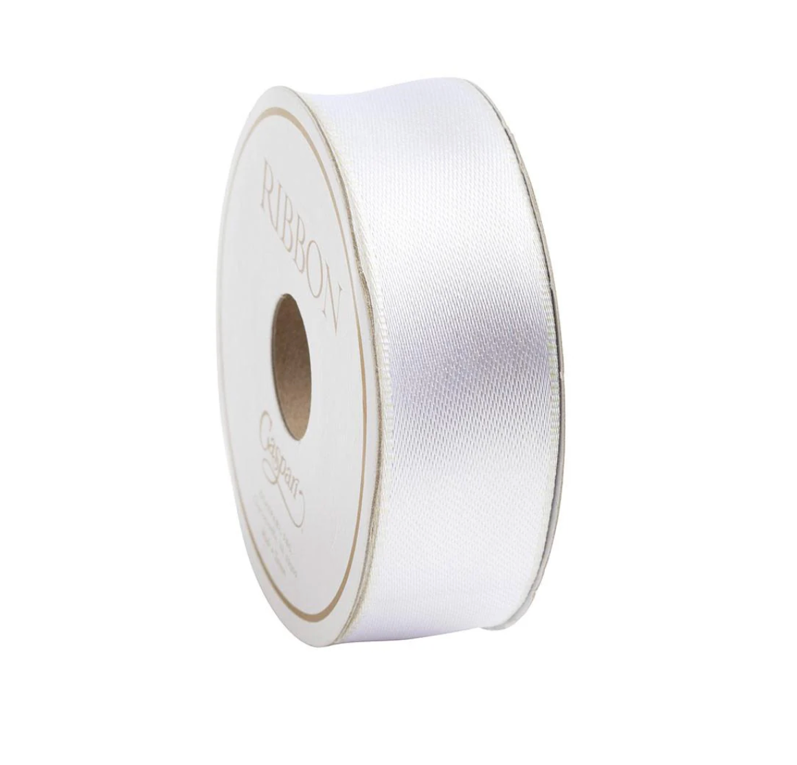 White & Ivory Reversible Satin Ribbon