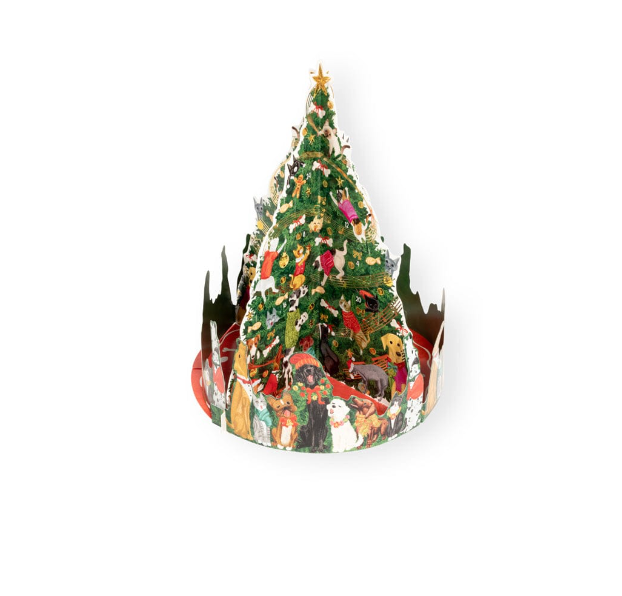 Caroling Pets Christmas Tree Advent