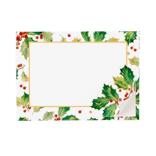 Gilded Holly Adhesive Gift Labels