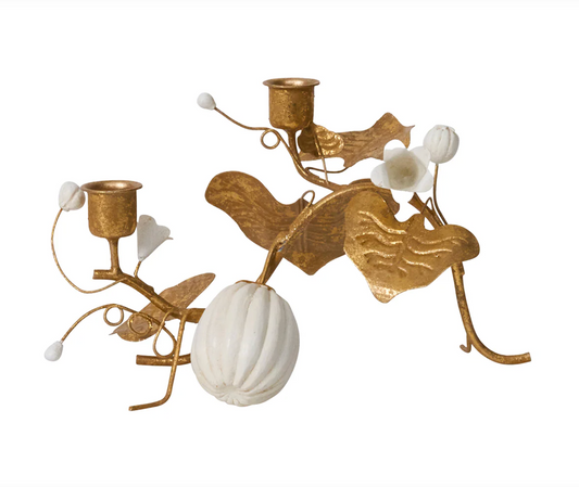 Forest Walk Pumpkin & Vine Candle Holder