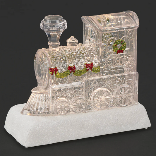 Lighted Swirl Christmas Train Engine