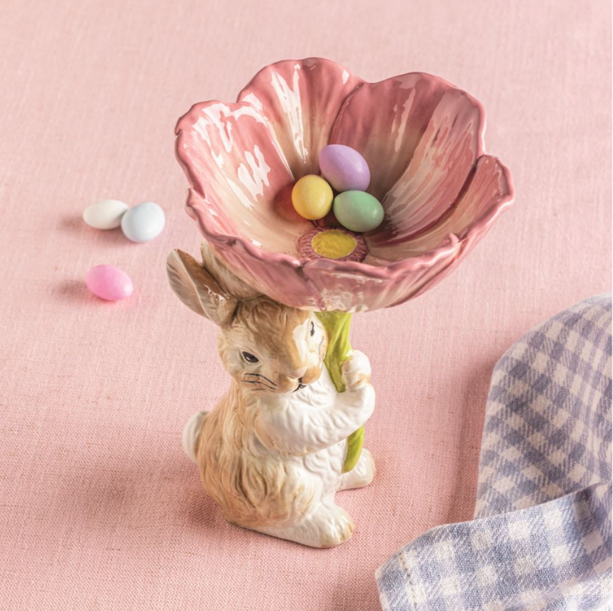 Bunny Flower Candy Bowl