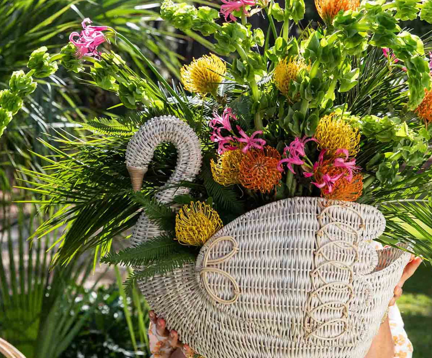 Rattan Swan Basket