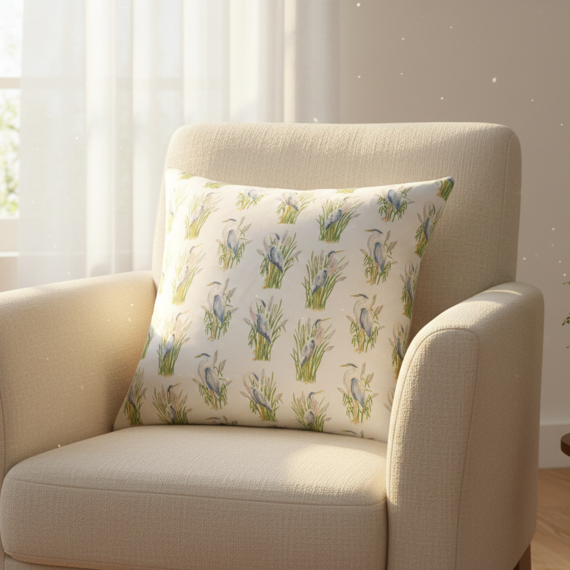 Heron Pillow Cover