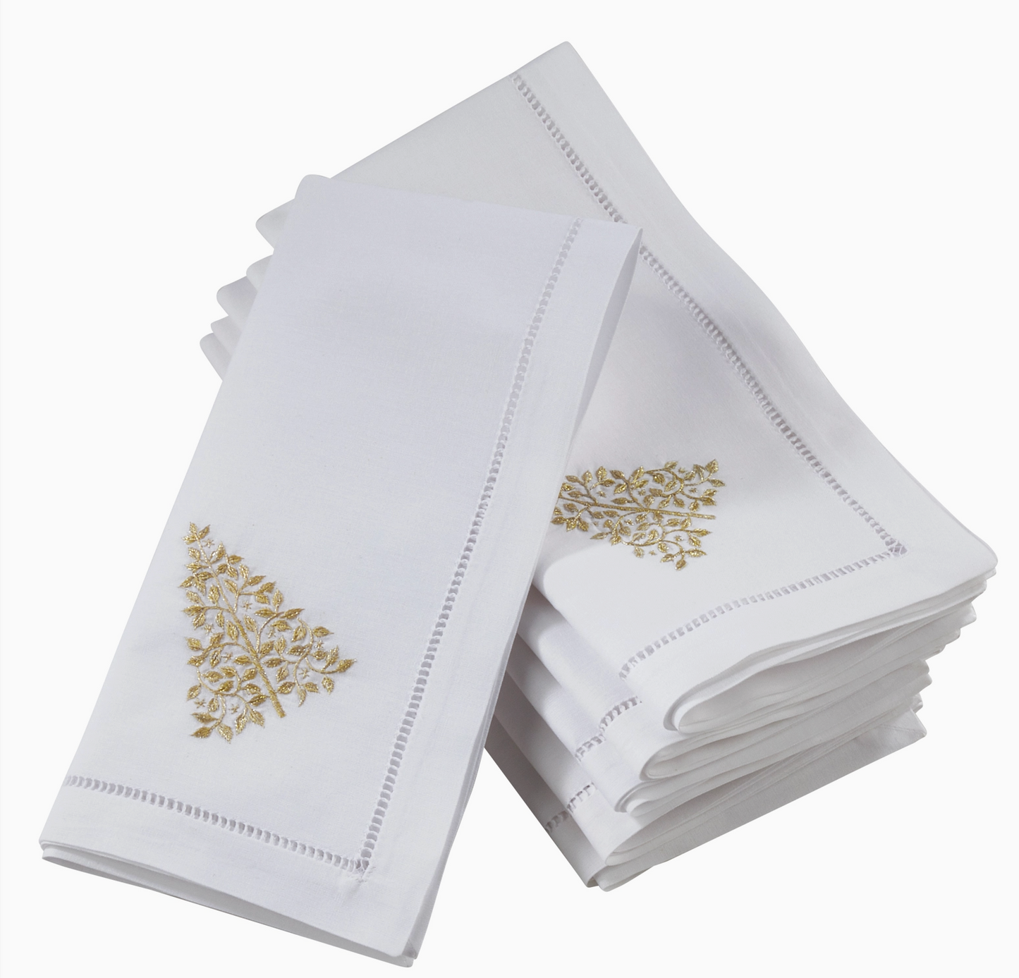 Embroidered Hemstitch Dinner Napkin