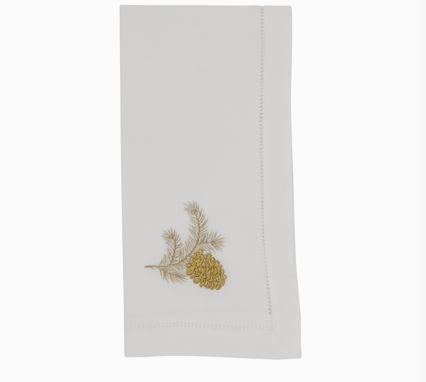 Embroidered Hemstitch Dinner Napkin