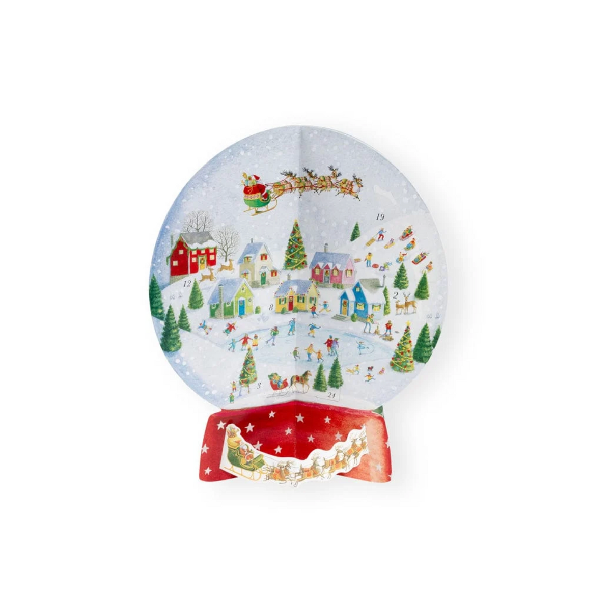 Winter Village Snow Globe Advent Calendar