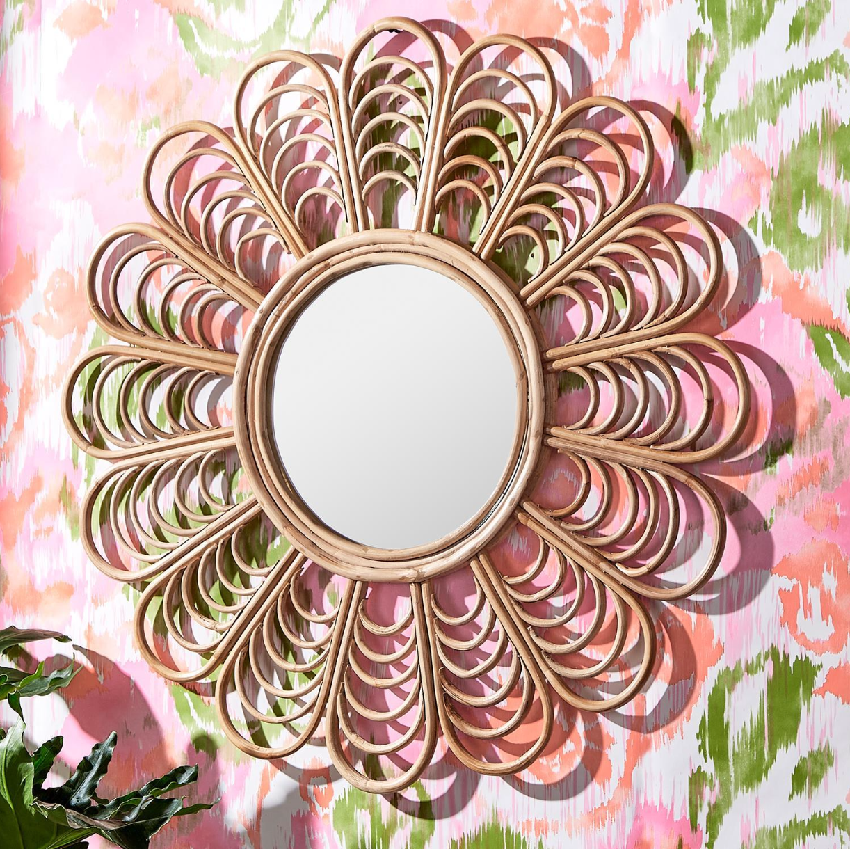 Flower Cane Wall Mirror