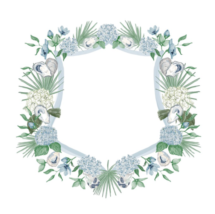 Wedding Banner Watercolor Crest