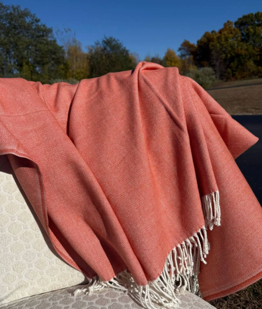 Herringbone Woven Throw Blanket