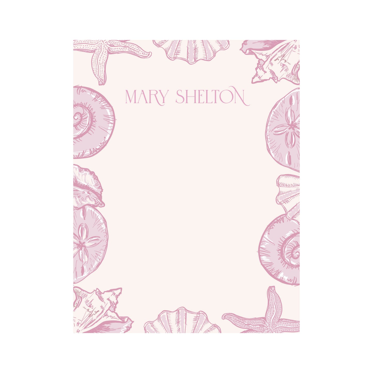Shell Frame Vertical Notecard