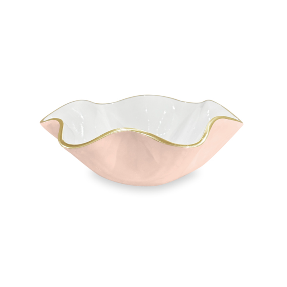Ruffled Blush Berry Bowl