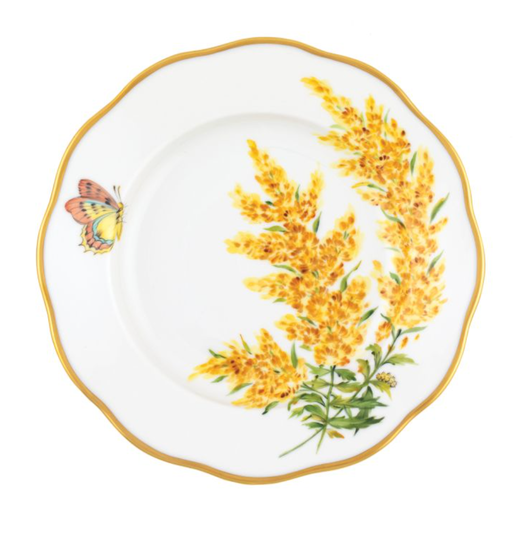 Herend American Wildflower Blue Bonnet Bread & Butter Plate