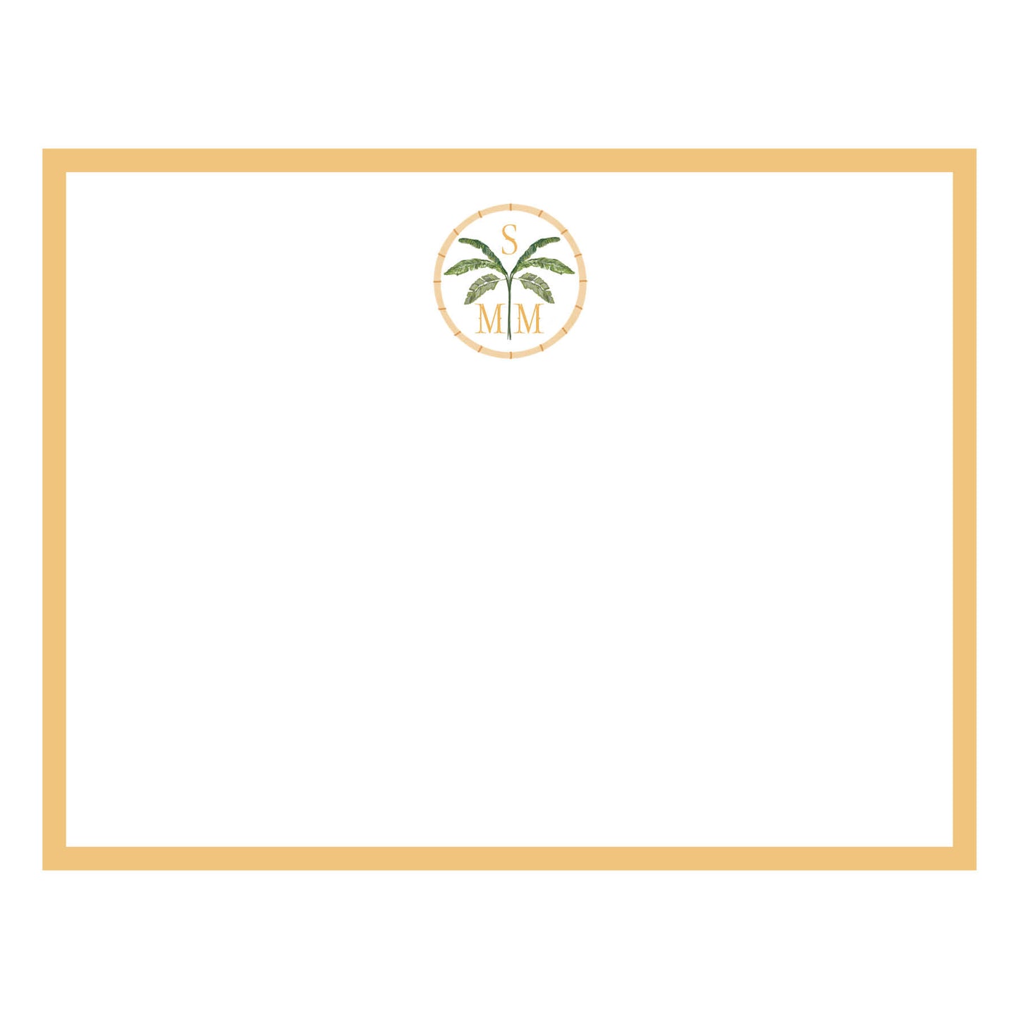 Palm Monogrammed Notecard