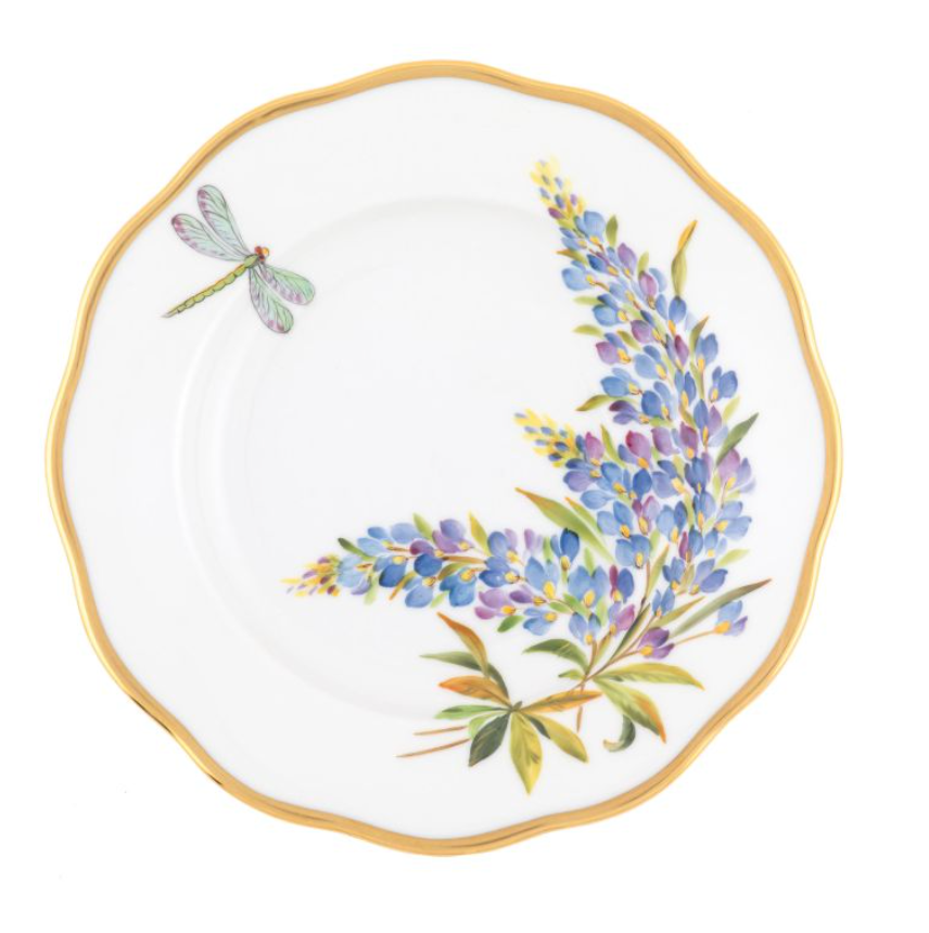 Herend American Wildflower Blue Bonnet Bread & Butter Plate - Thumbnail 2