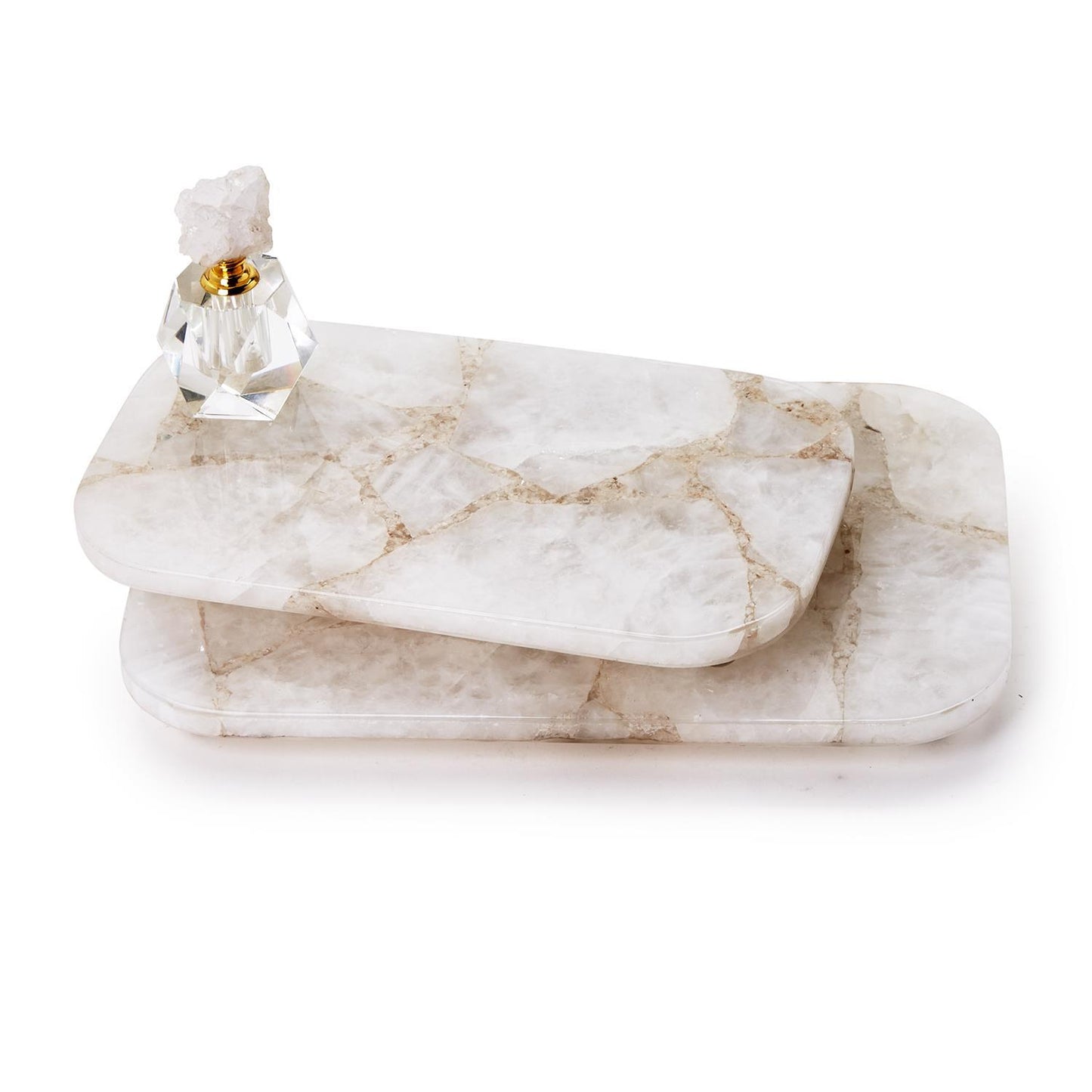 White Quartz Round Edge Tray