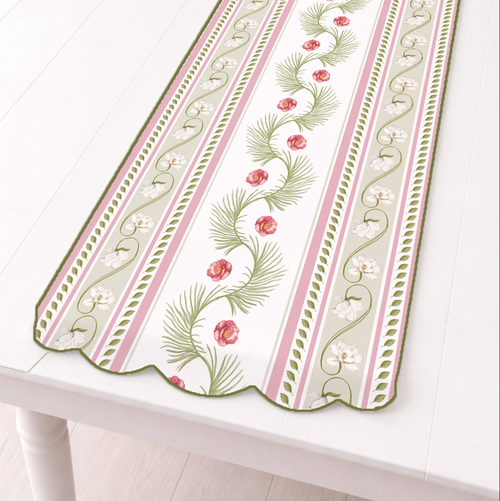 Camellia Charm Table Runner