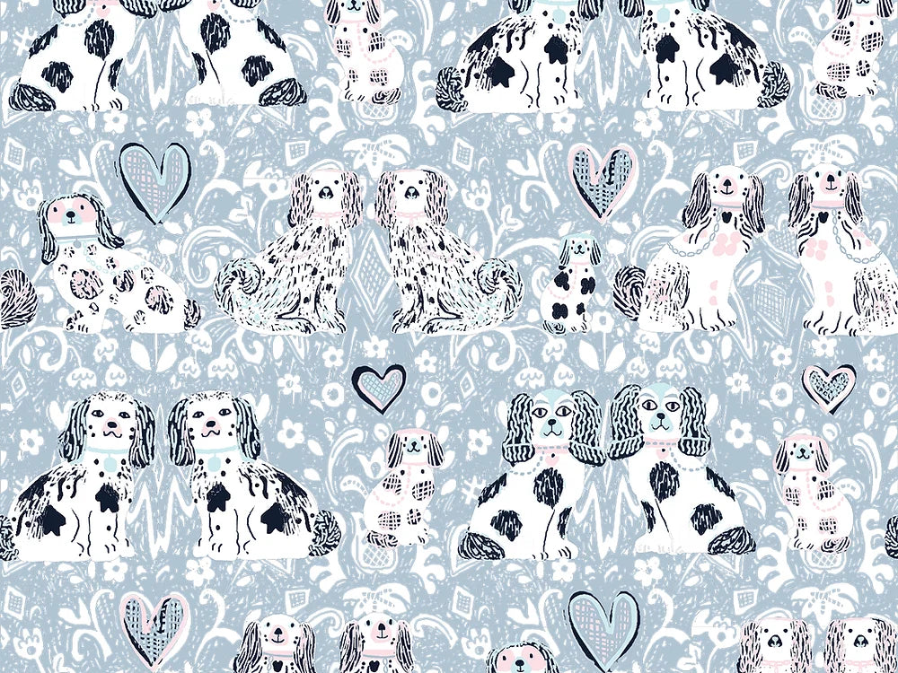 Foo Dogs in Light Blue Baby Blanket