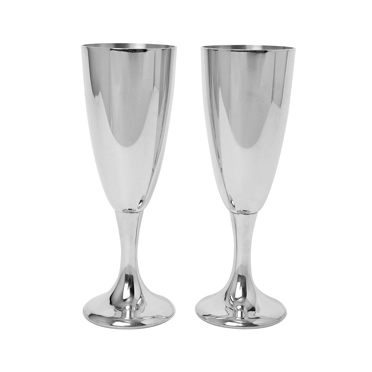Champagne Flutes, Pewter S/2