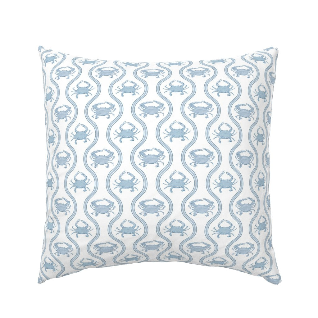 Blue Crab Coastal Pillow Covers