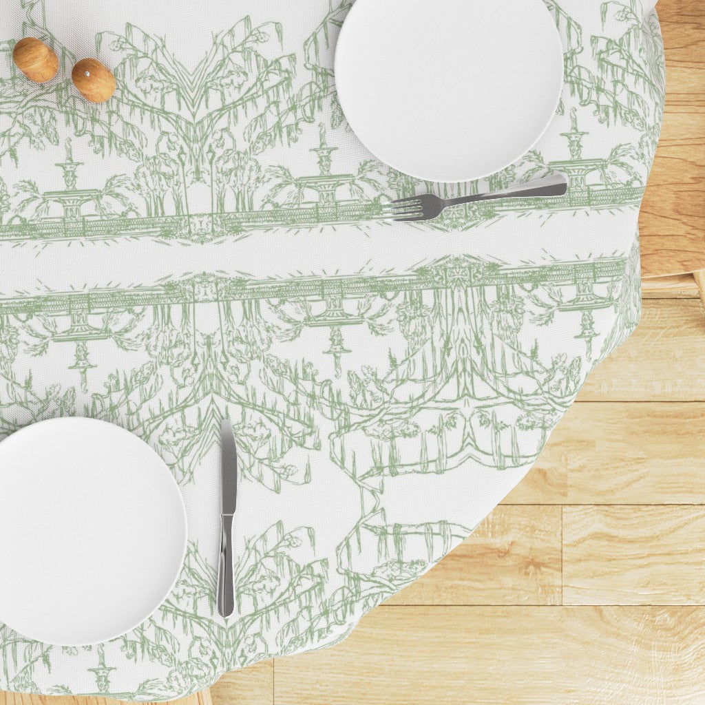 Forsyth Fountain Toile Tablecloth