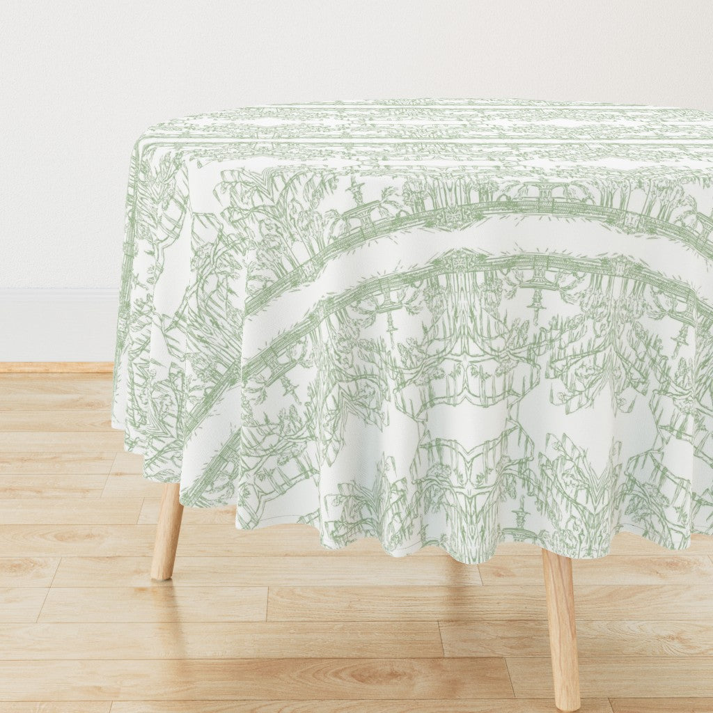 Forsyth Fountain Toile Tablecloth