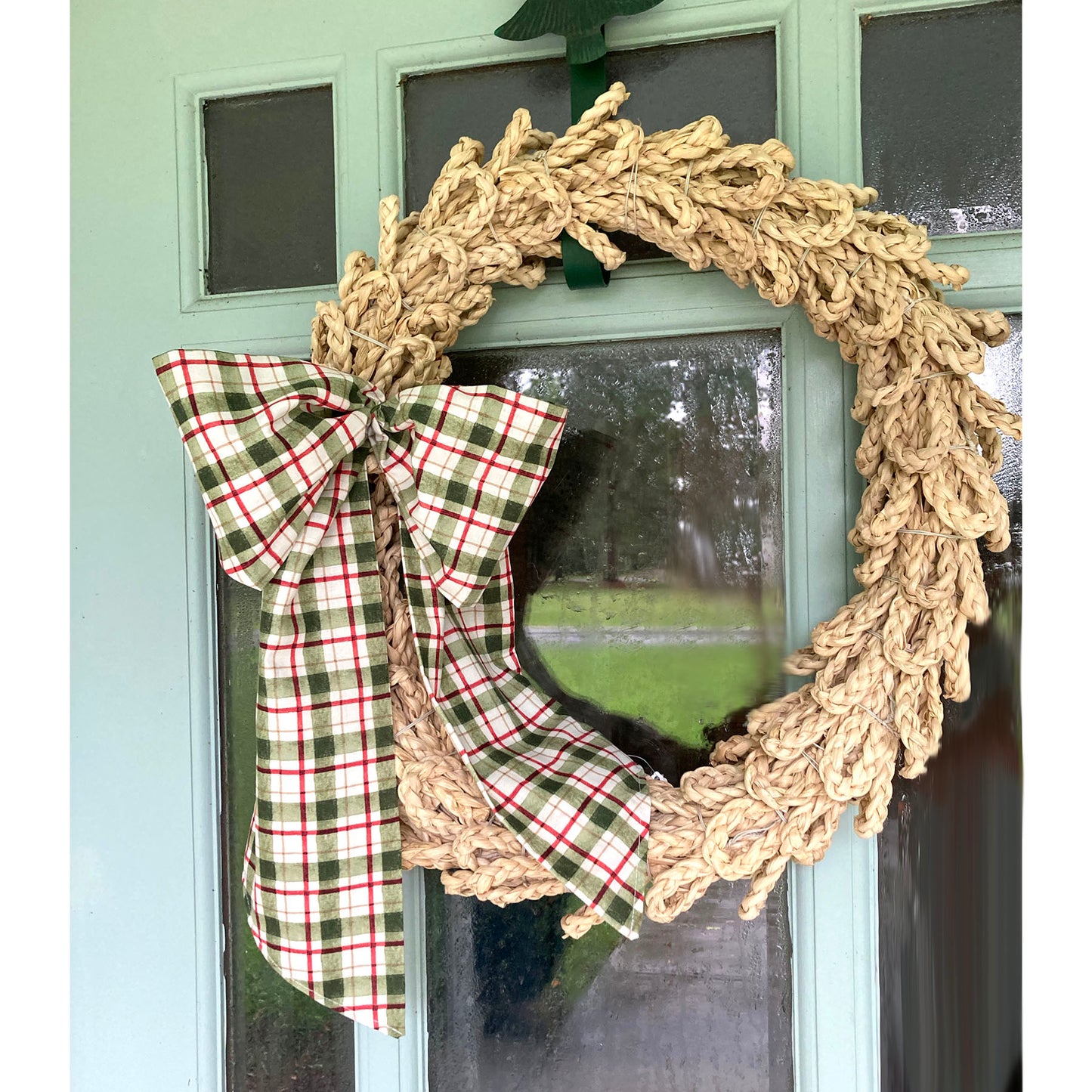 Plaid Wreath Sash