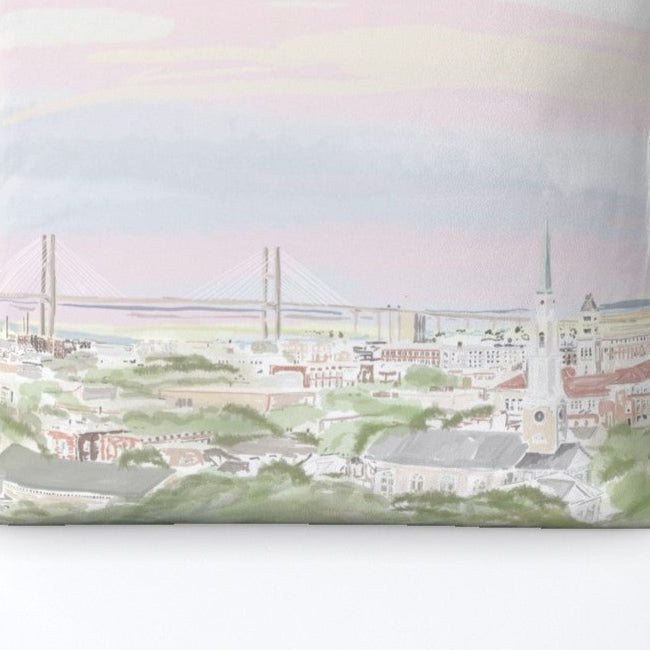 Savannah Skyline Velvet Pillow Cover