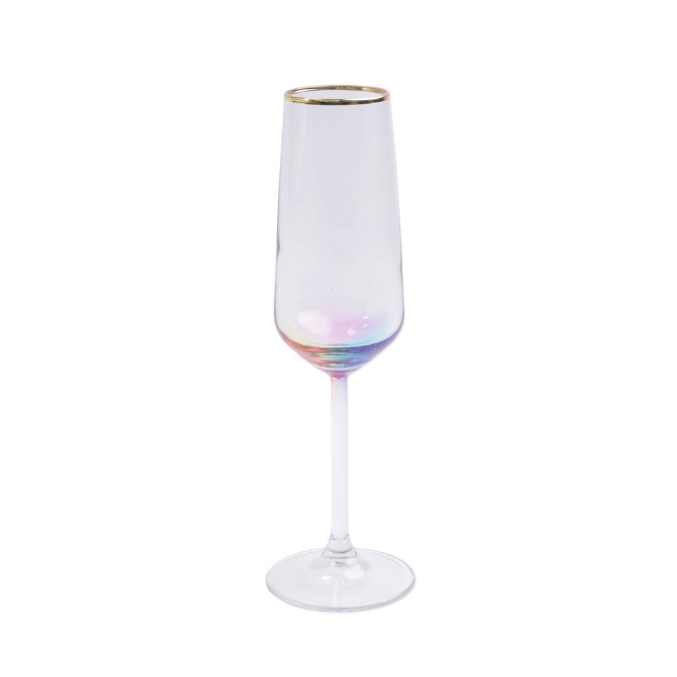 Rainbow Champagne Flute